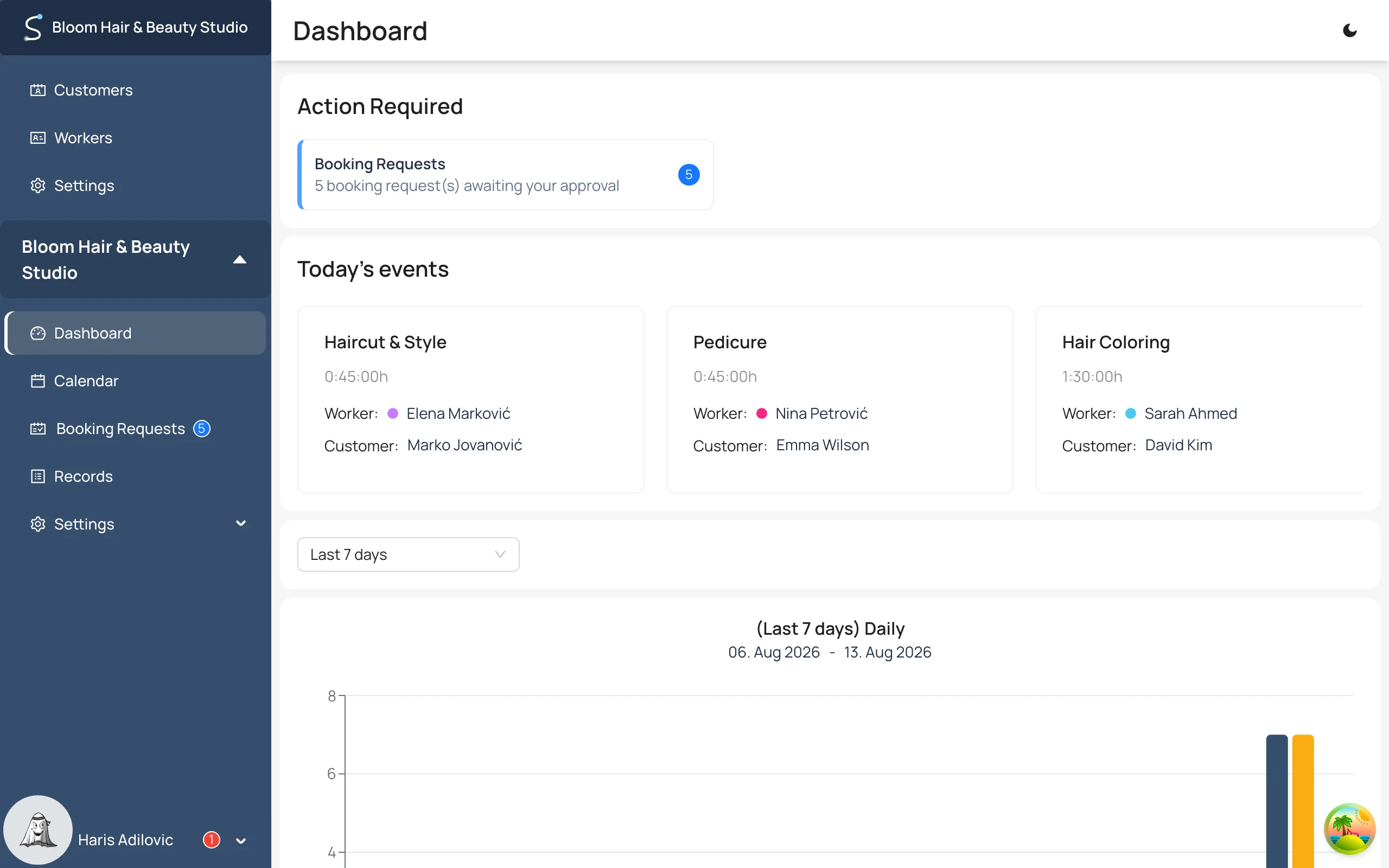 Solvioo dashboard