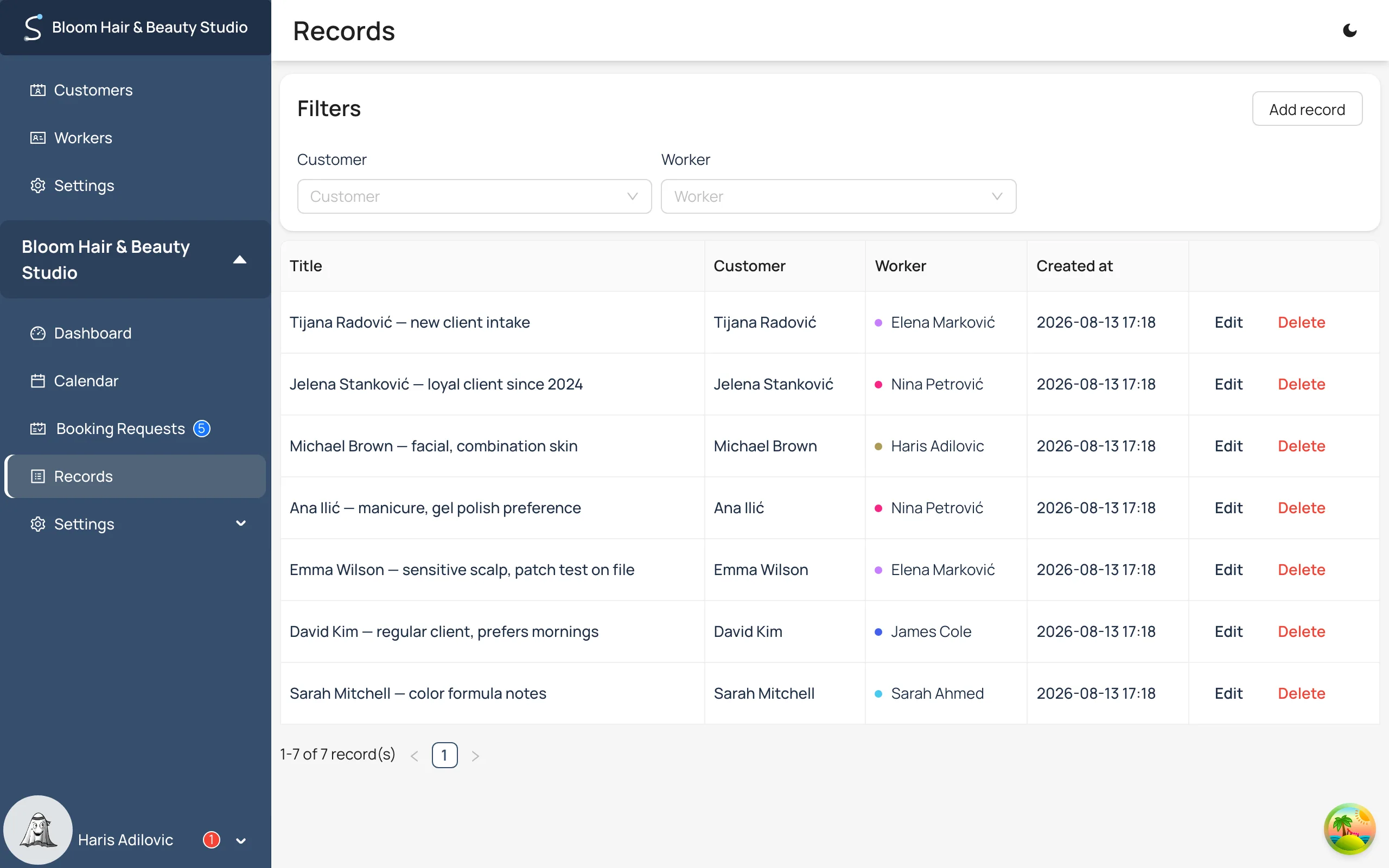Client records